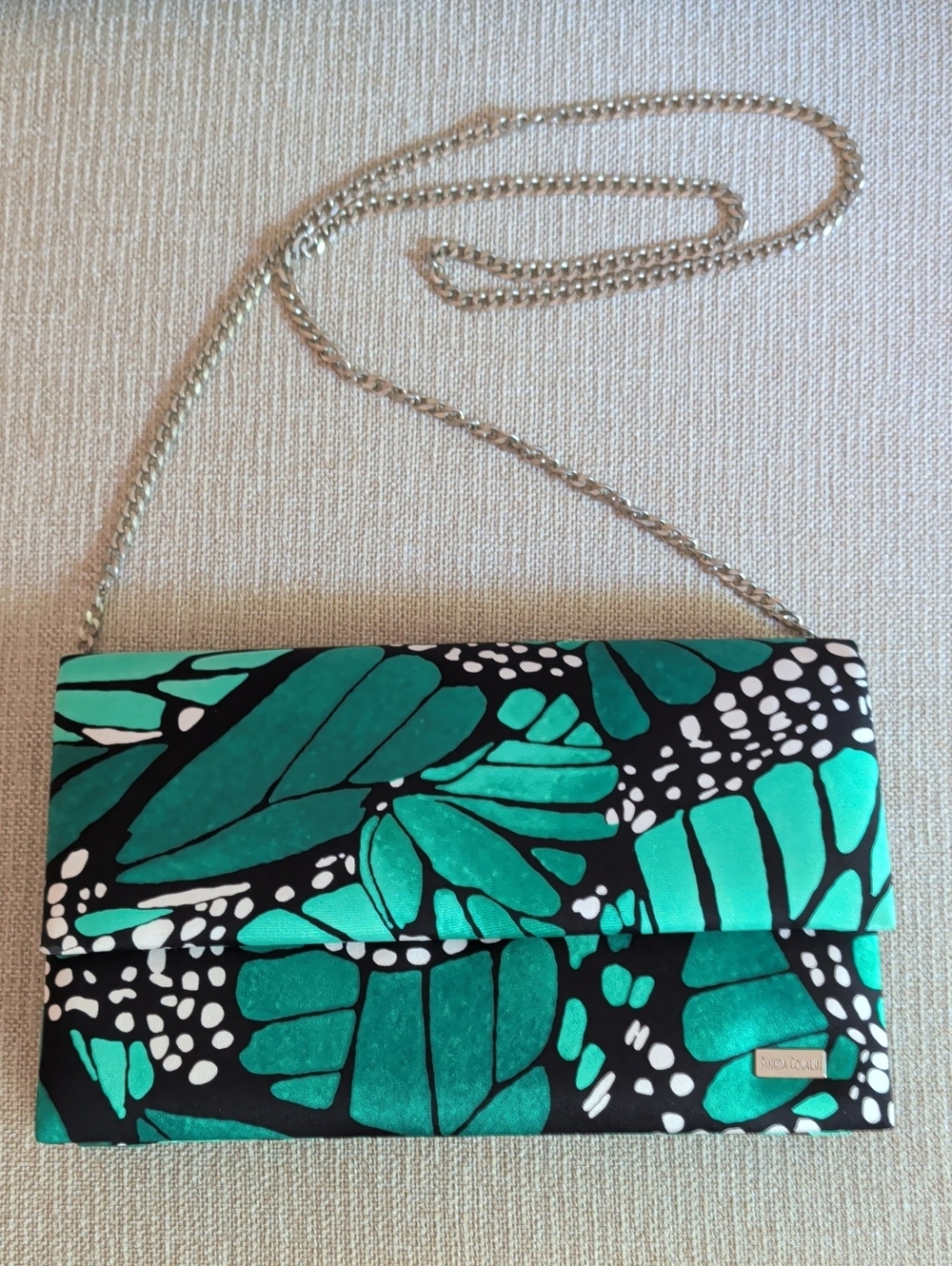 Pineda Covalin Fold-Over Clutch with Silver Chain